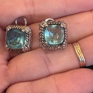 David Yurman blue topaz earrings